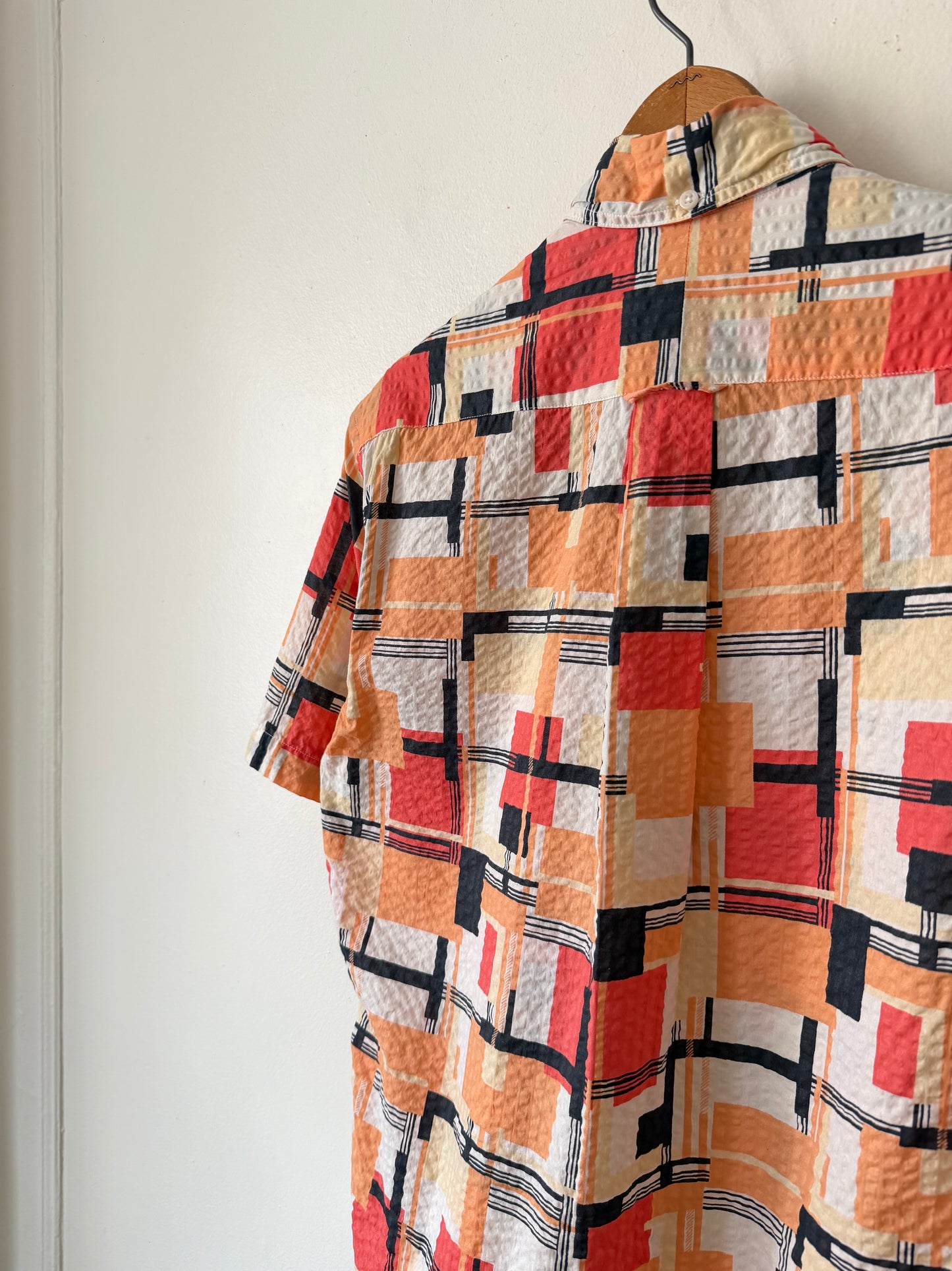 Gitman Bros Geometric Seersucker Shirt