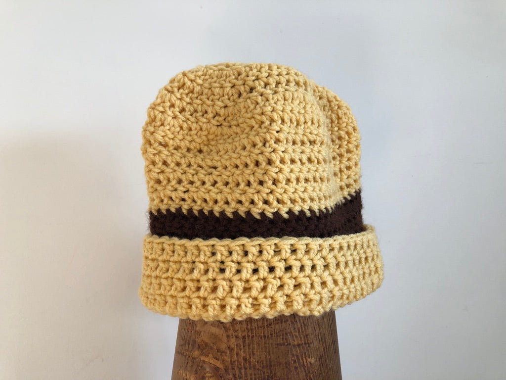 Crocheted Single Stripe Beanie