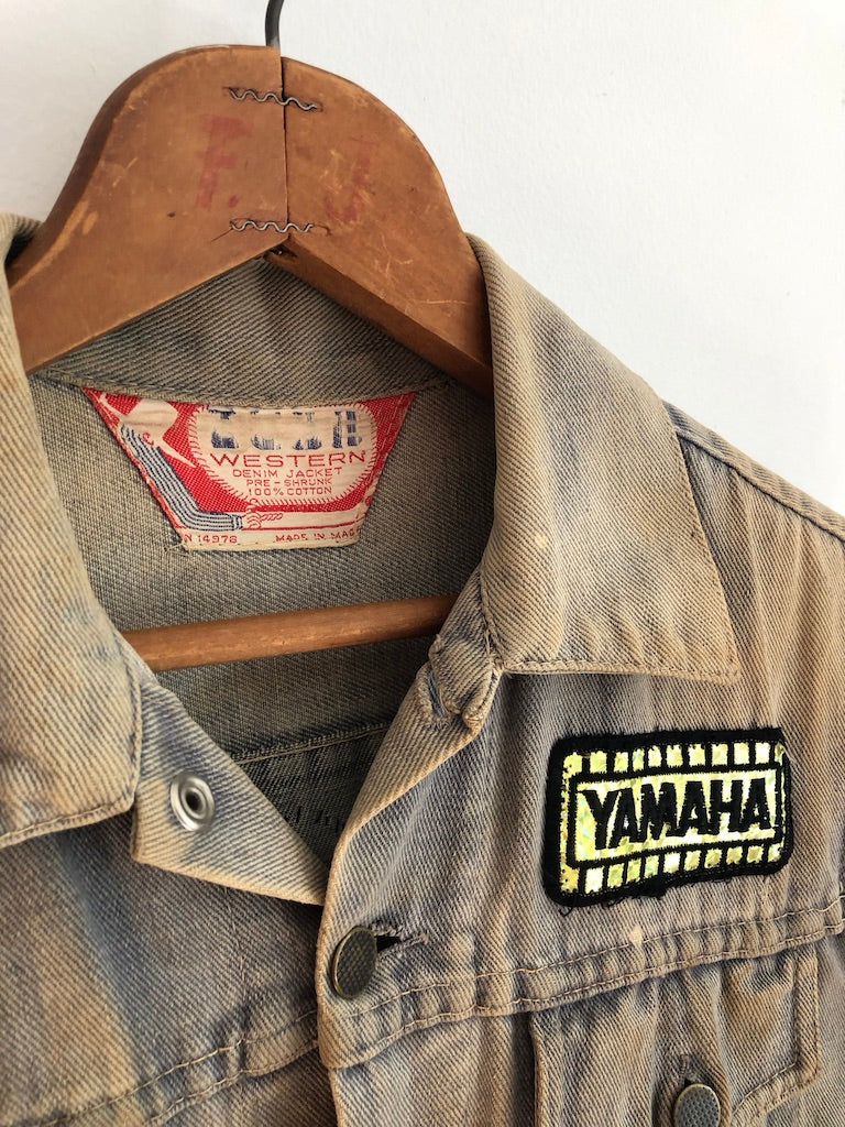 70's Chopped Denim Custom Yamaha Vest