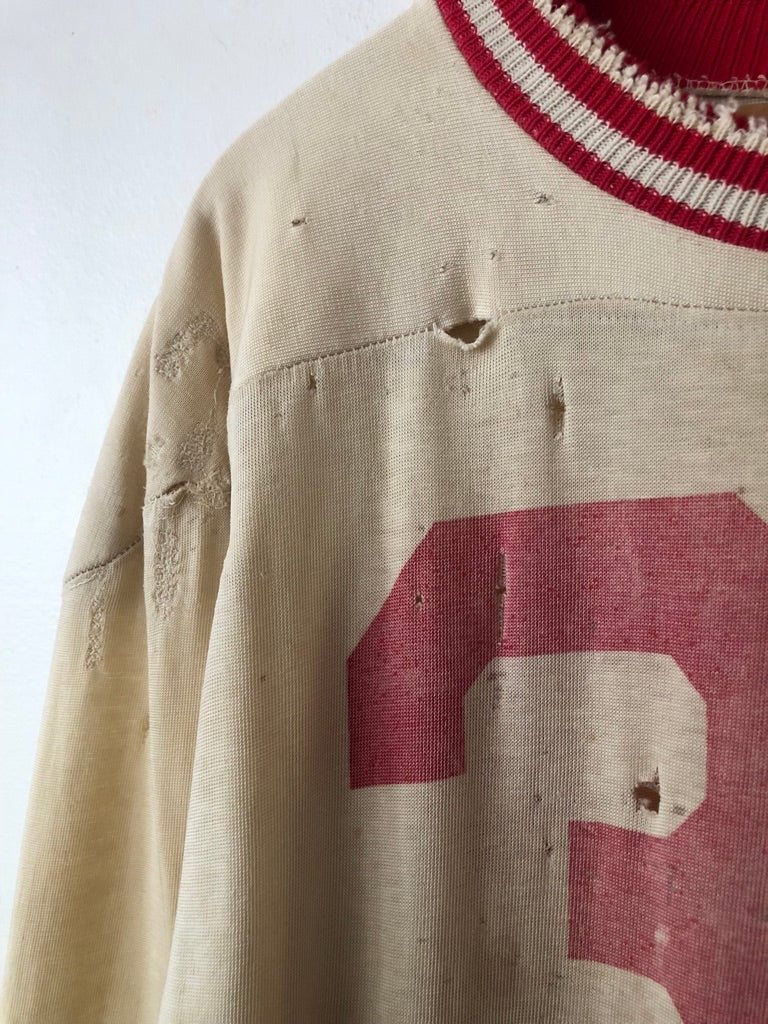 60's Derby High School #36 Distressed Football Jersey