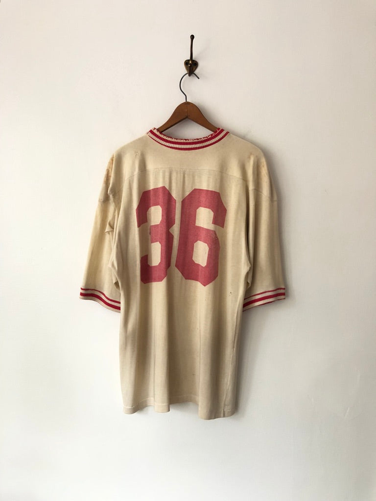 60's Derby High School #36 Distressed Football Jersey