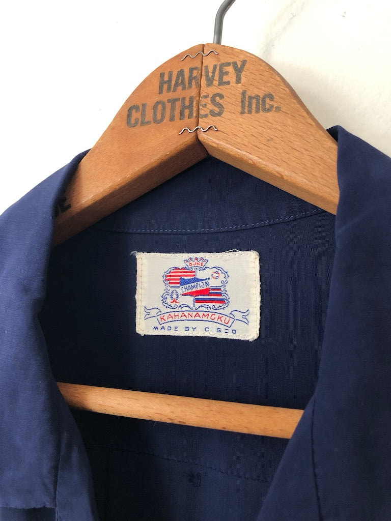 40's Duke Kahanamoku Floral Printed Hawaiian Shirt