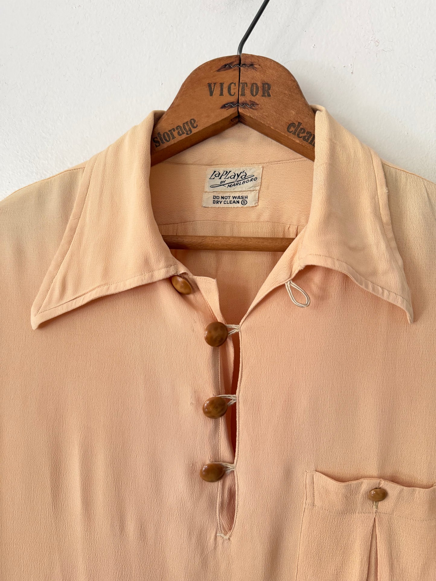 50's La Playa Marlboro Sheer Pullover Shirt
