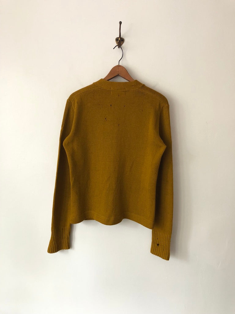 40's Lamb Knit Wool Letterman Cardigan