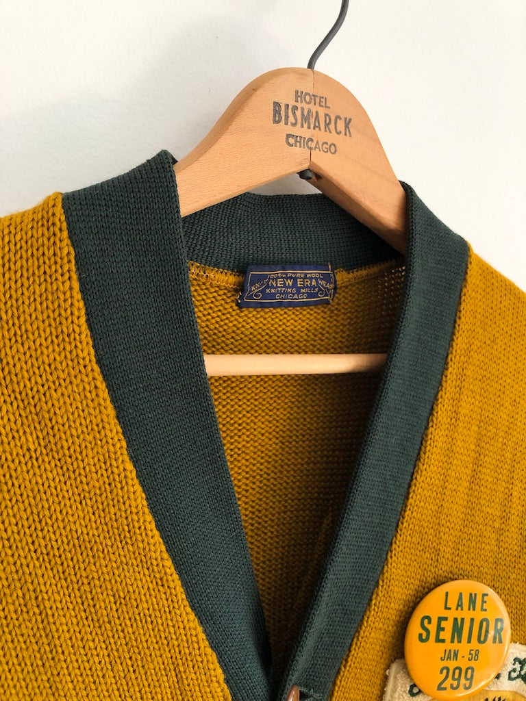 50's New Era Knitting Mills Lane Tech Wool Varsity Sweater