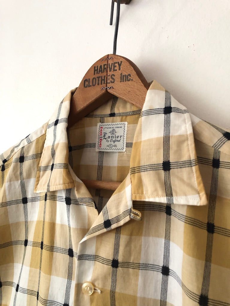 50's Lanier By Oxford Plaid Shirt