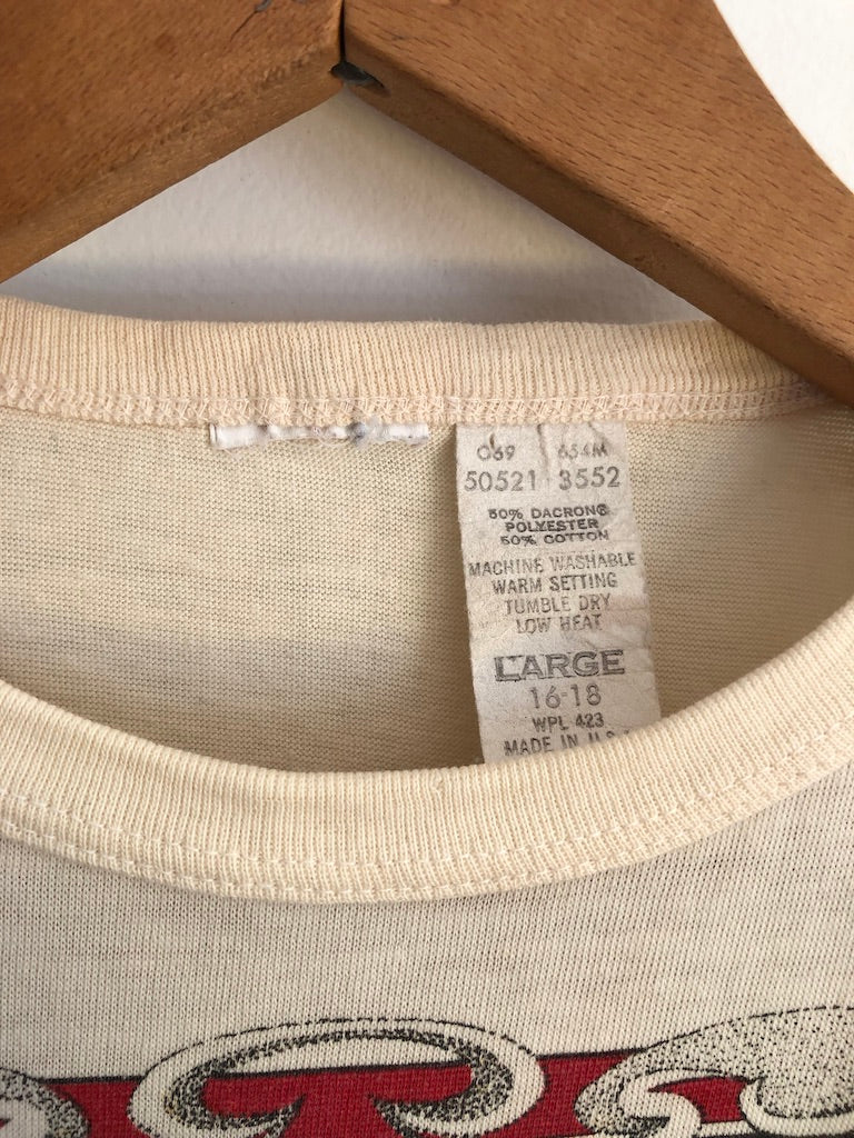 70's Levi's Copper Riveted Overalls Printed Promo Shirt