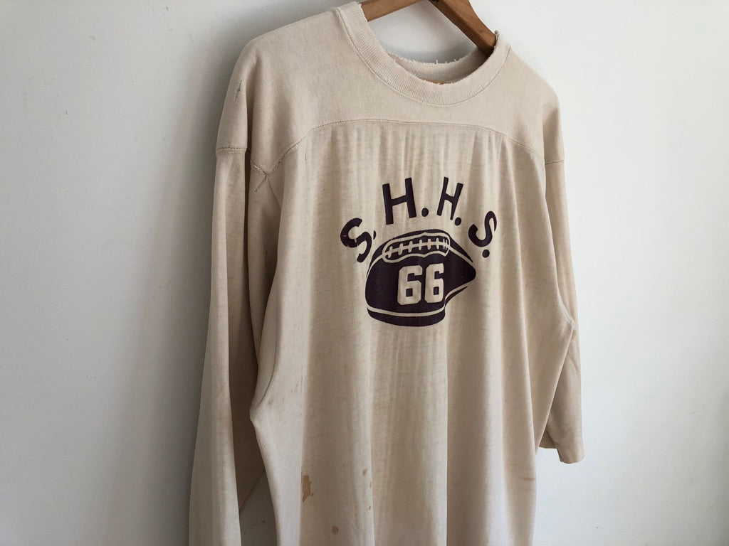 70's Champion S.H.H.S. Stained Football Raglan Jersey