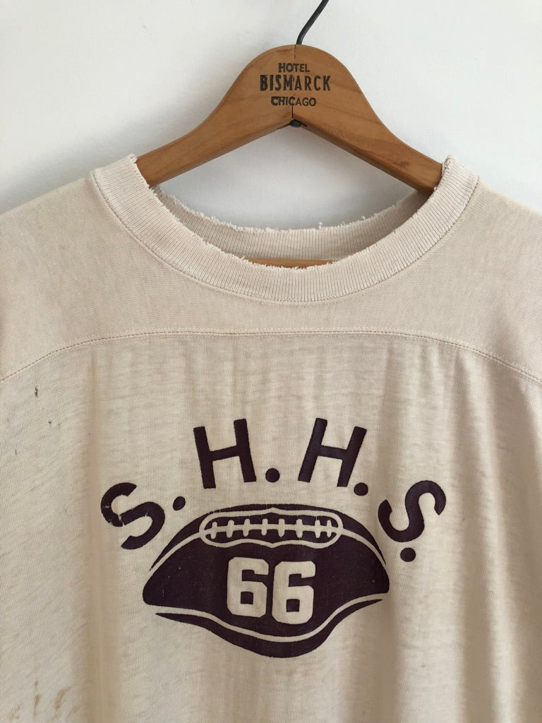 70's Champion S.H.H.S. Stained Football Raglan Jersey