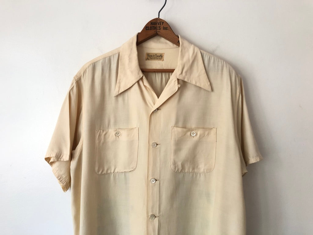 50's Town & Country Tropical Print Hawaiian Shirt