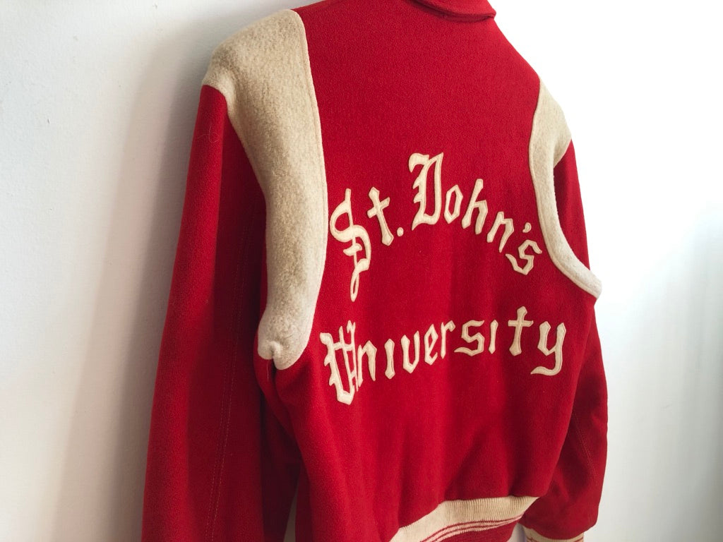 60's Empire Sporting Goods St. John's University Wool Varsity Jacket