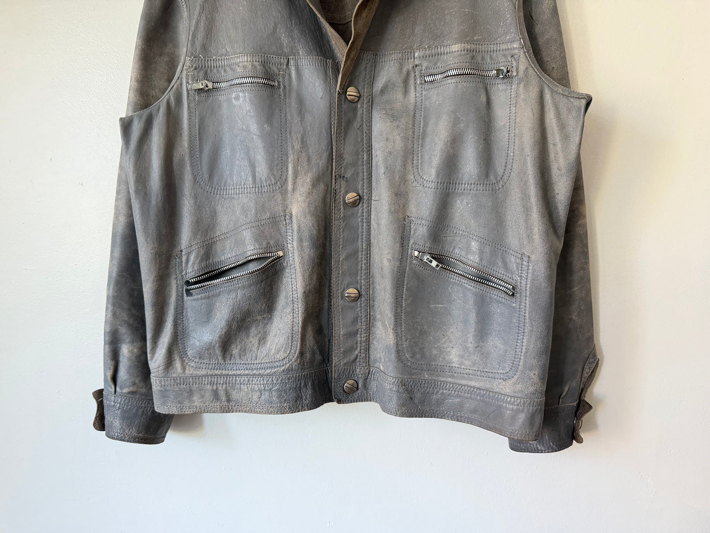 80's Suede Leather Reversible Moto Jacket
