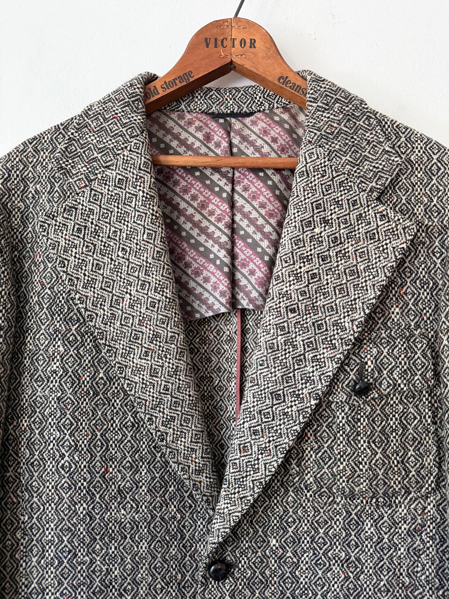 50's Geometric Wool Sport Blazer