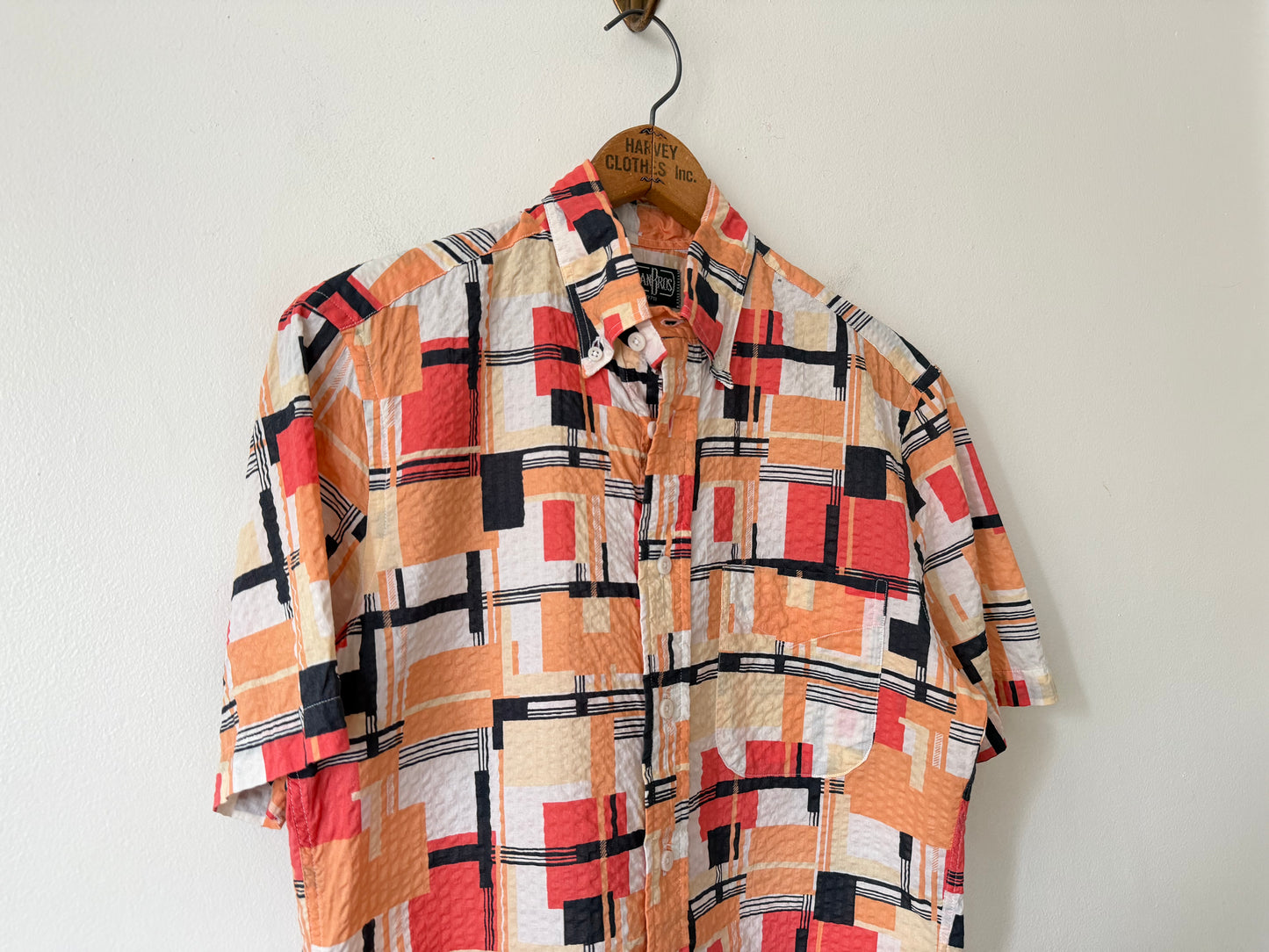 Gitman Bros Geometric Seersucker Shirt