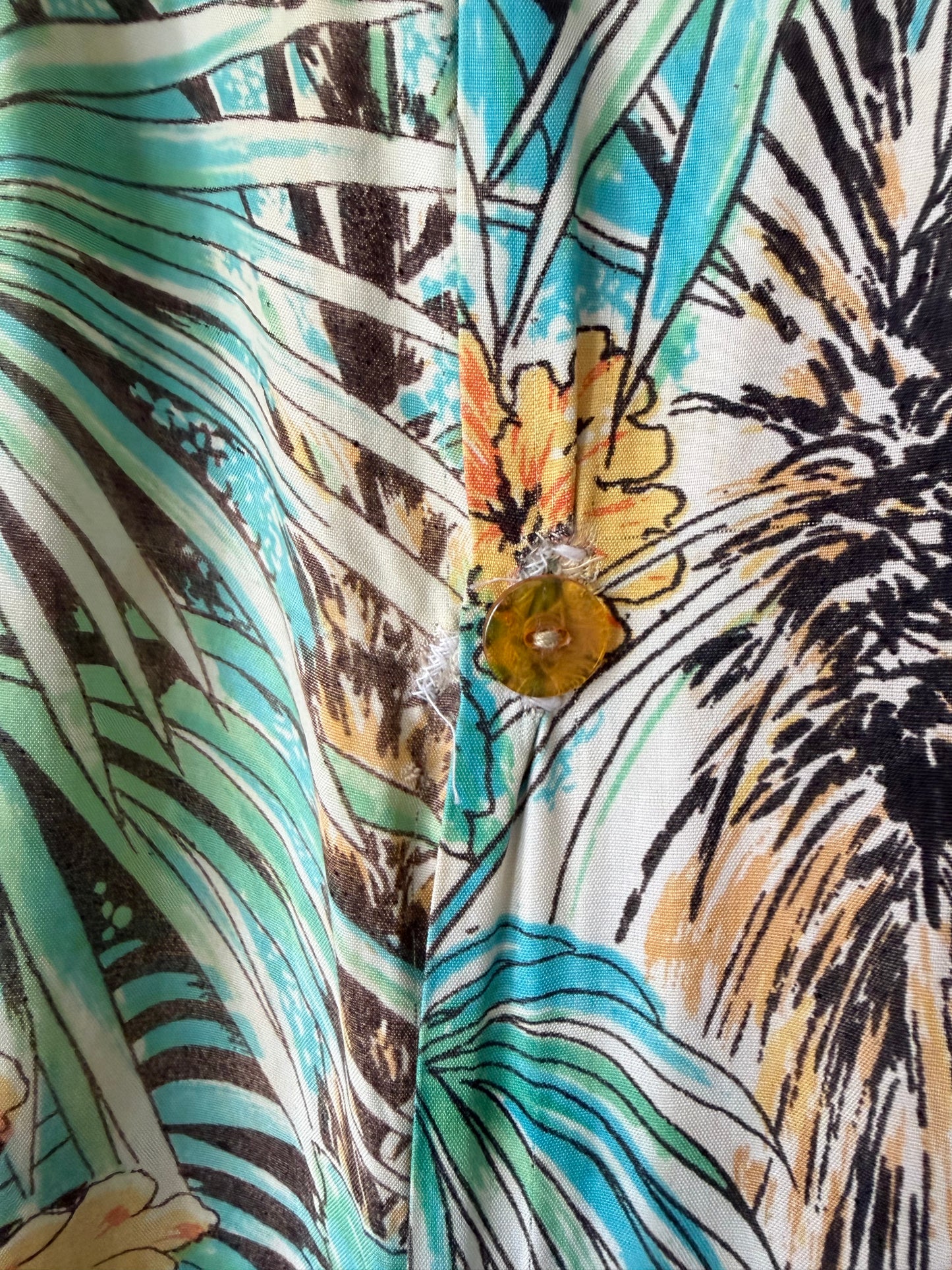 60's Vibrant Floral Rayon Hawaiian Shirt