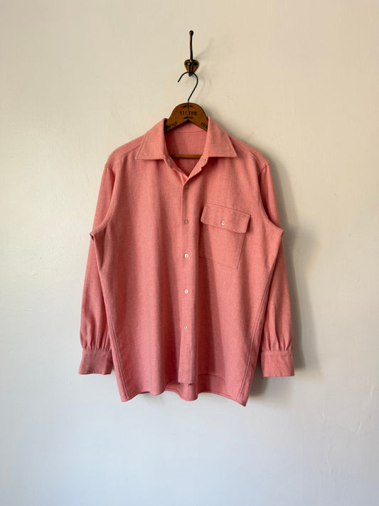 70's Salmon Pink Wool Shirt