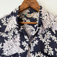 50's Rem-Brint Floral Seashell Rayon Shirt