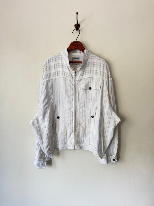 80's J. Taverniti Pompiste Striped Zip Jacket