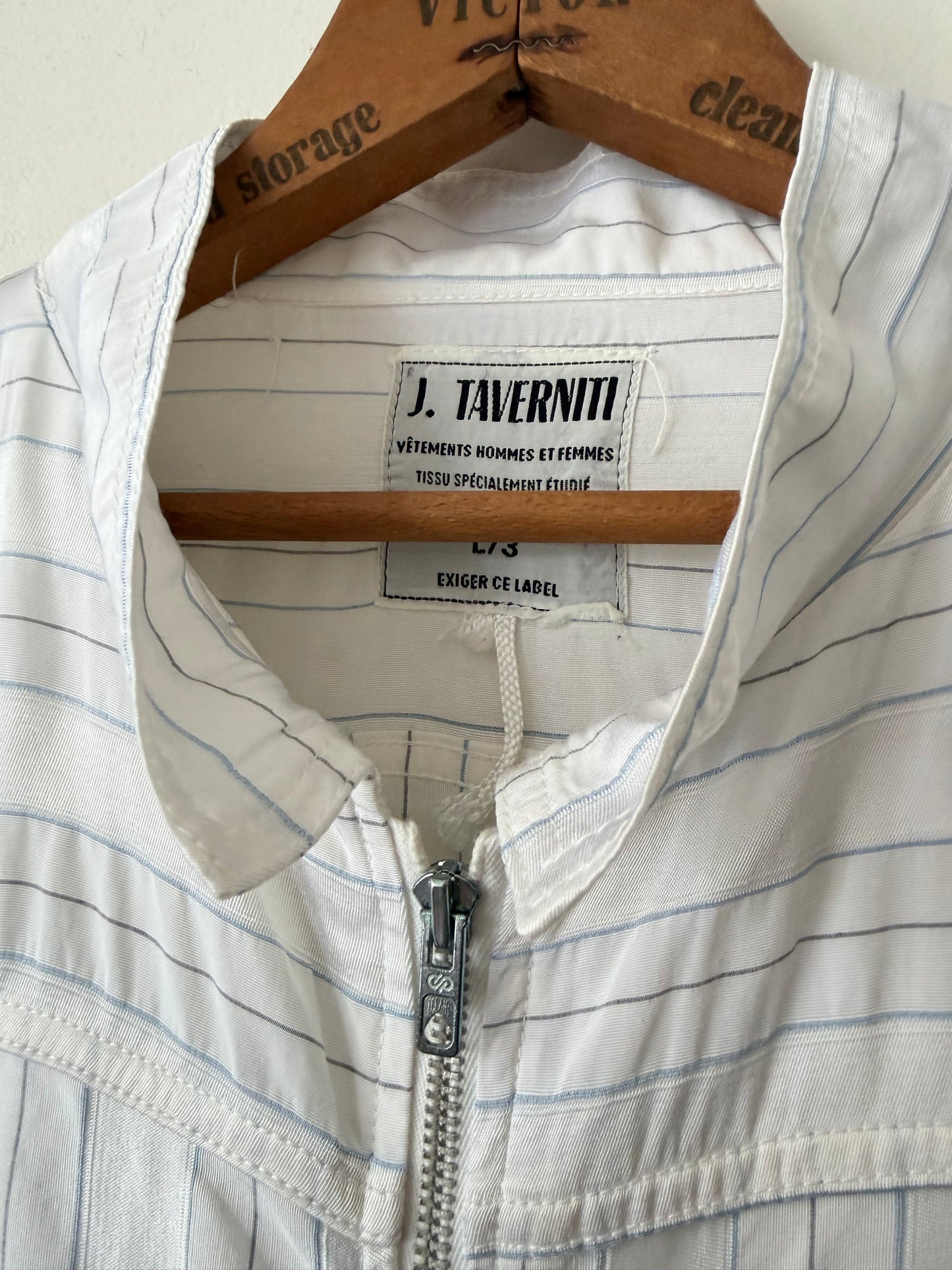 80's J. Taverniti Pompiste Striped Zip Jacket