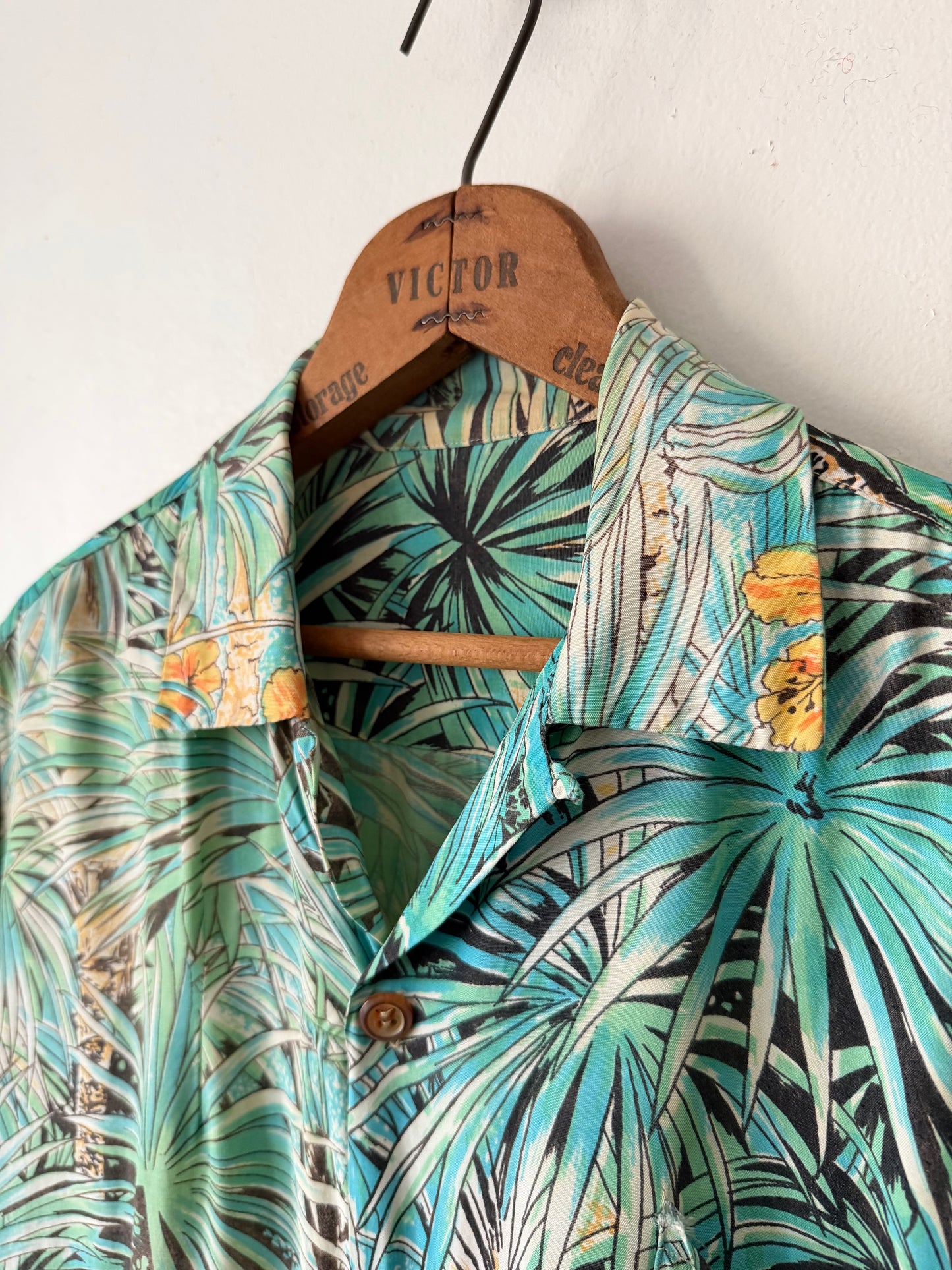 60's Vibrant Floral Rayon Hawaiian Shirt