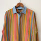 90's J. Crew Colorful Striped L/S Polo