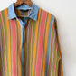 90's J. Crew Colorful Striped L/S Polo