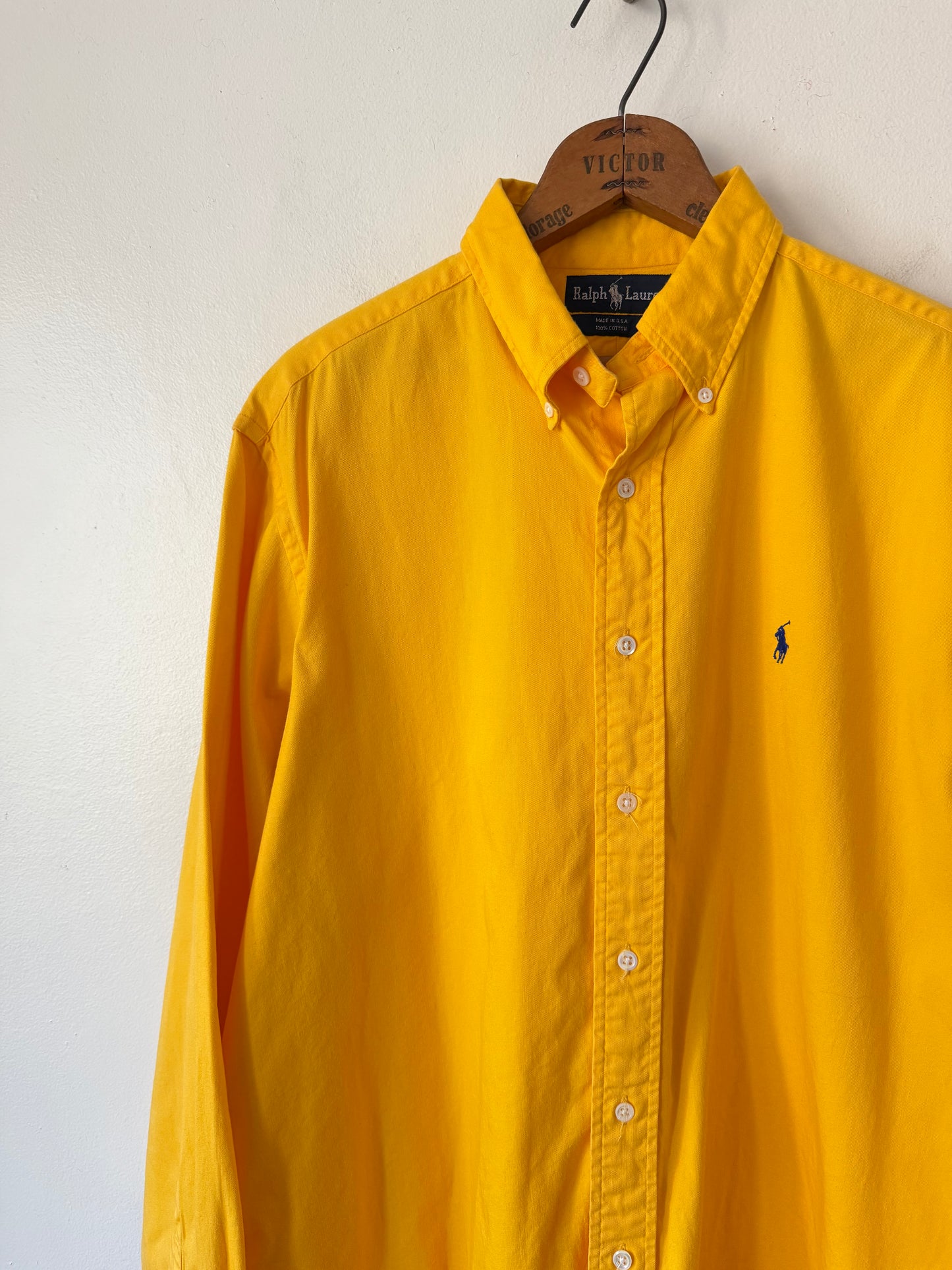90's Ralph Lauren Yellow Twill Shirt