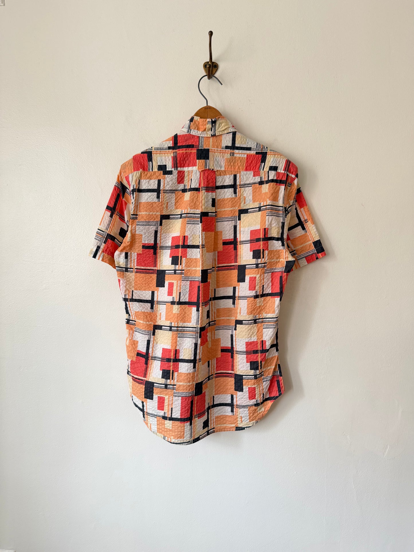 Gitman Bros Geometric Seersucker Shirt
