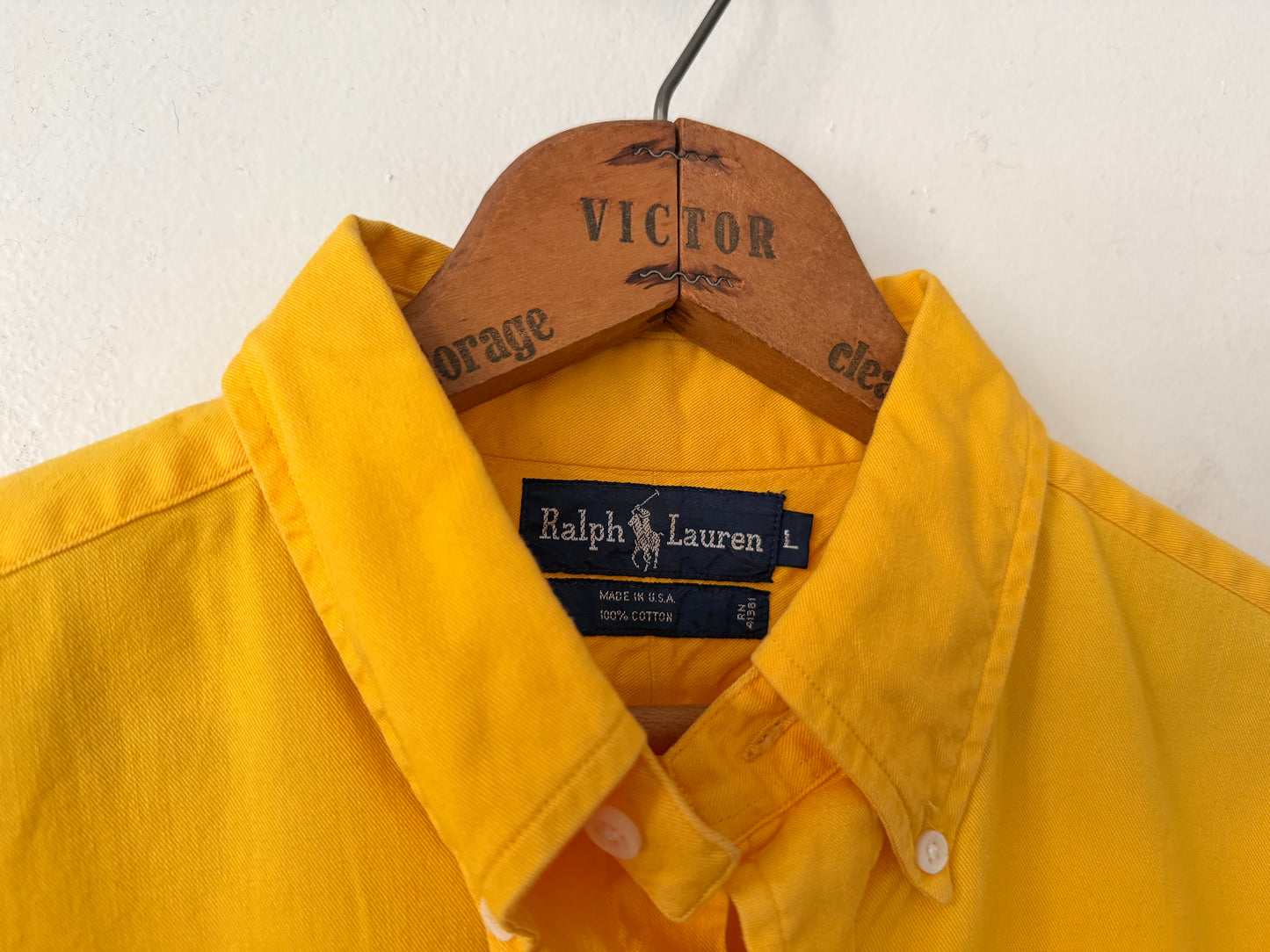 90's Ralph Lauren Yellow Twill Shirt