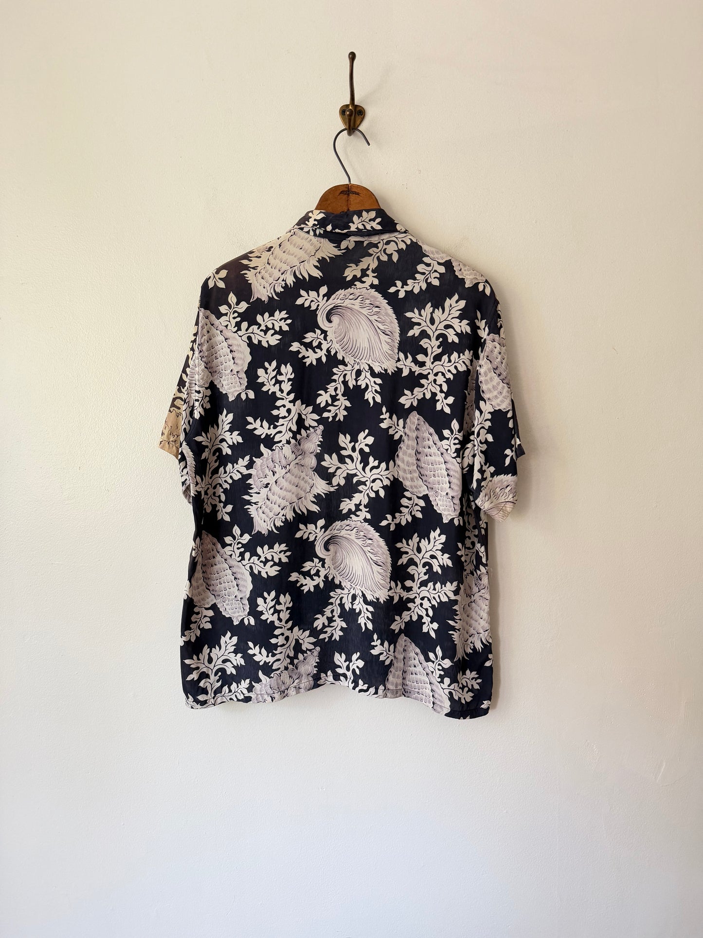 50's Rem-Brint Floral Seashell Rayon Shirt