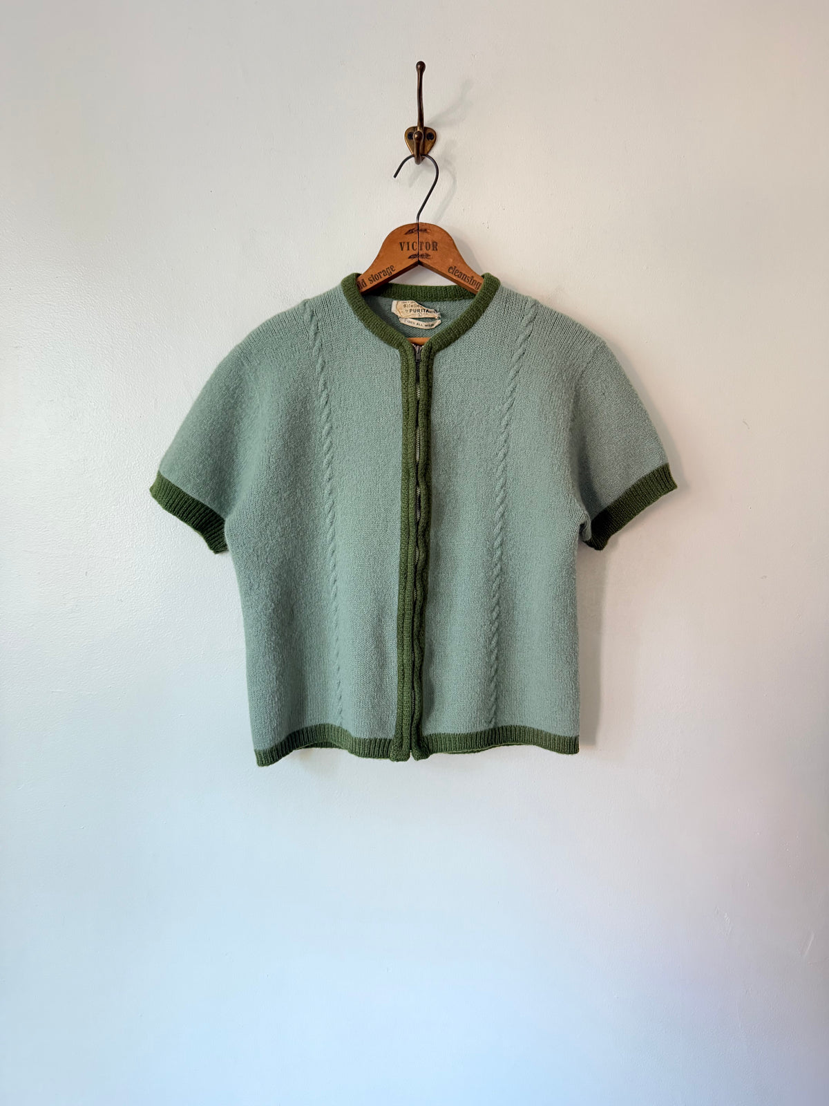60's Puritan Wool Zip Up Sweater