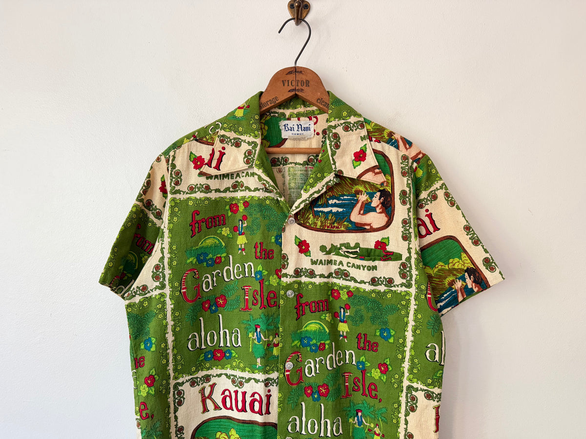 60's Kai Nani Festive Print Hawaiian Shirt