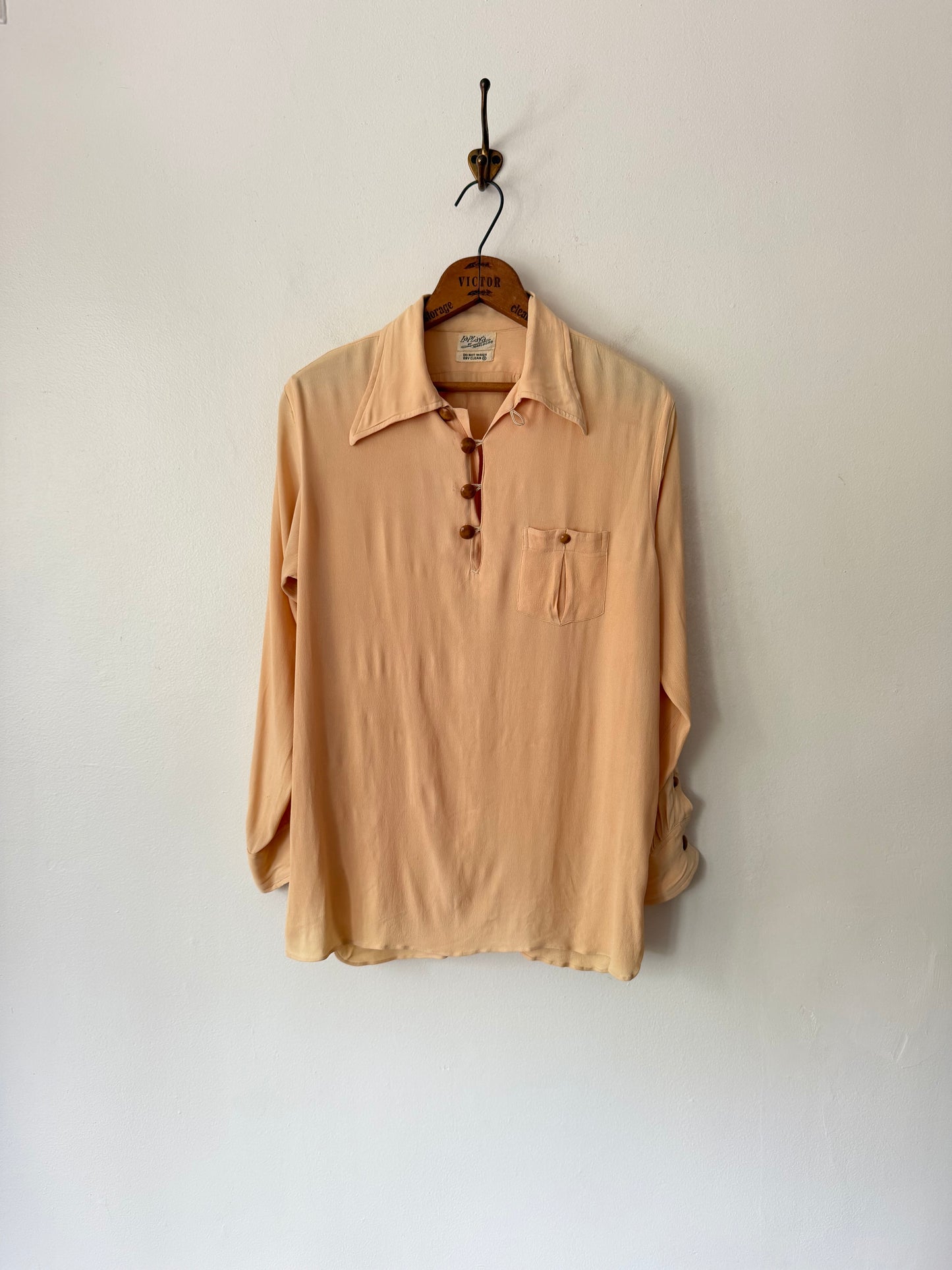 50's La Playa Marlboro Sheer Pullover Shirt