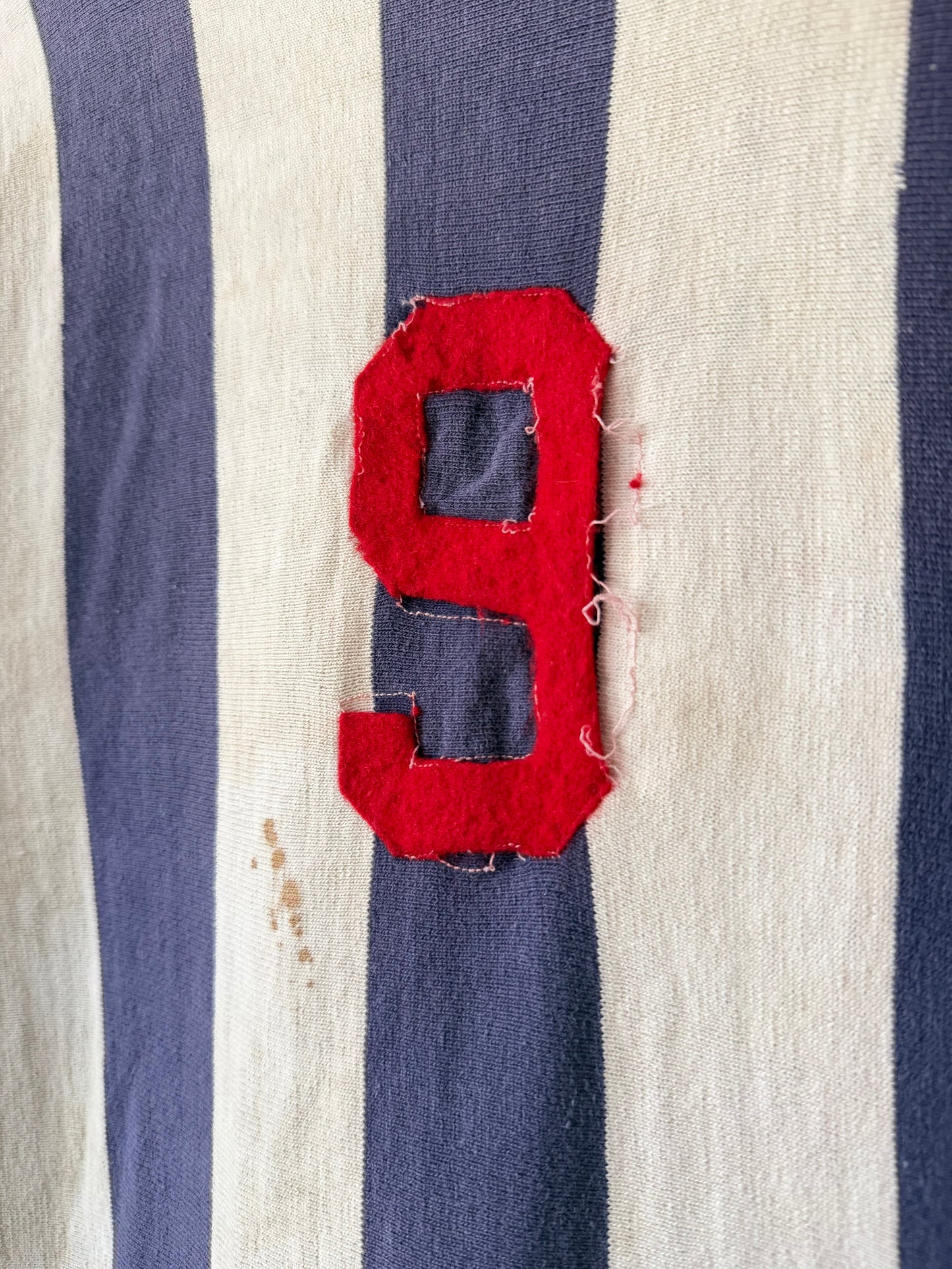 60's #9 Striped Cotton Collared Jersey