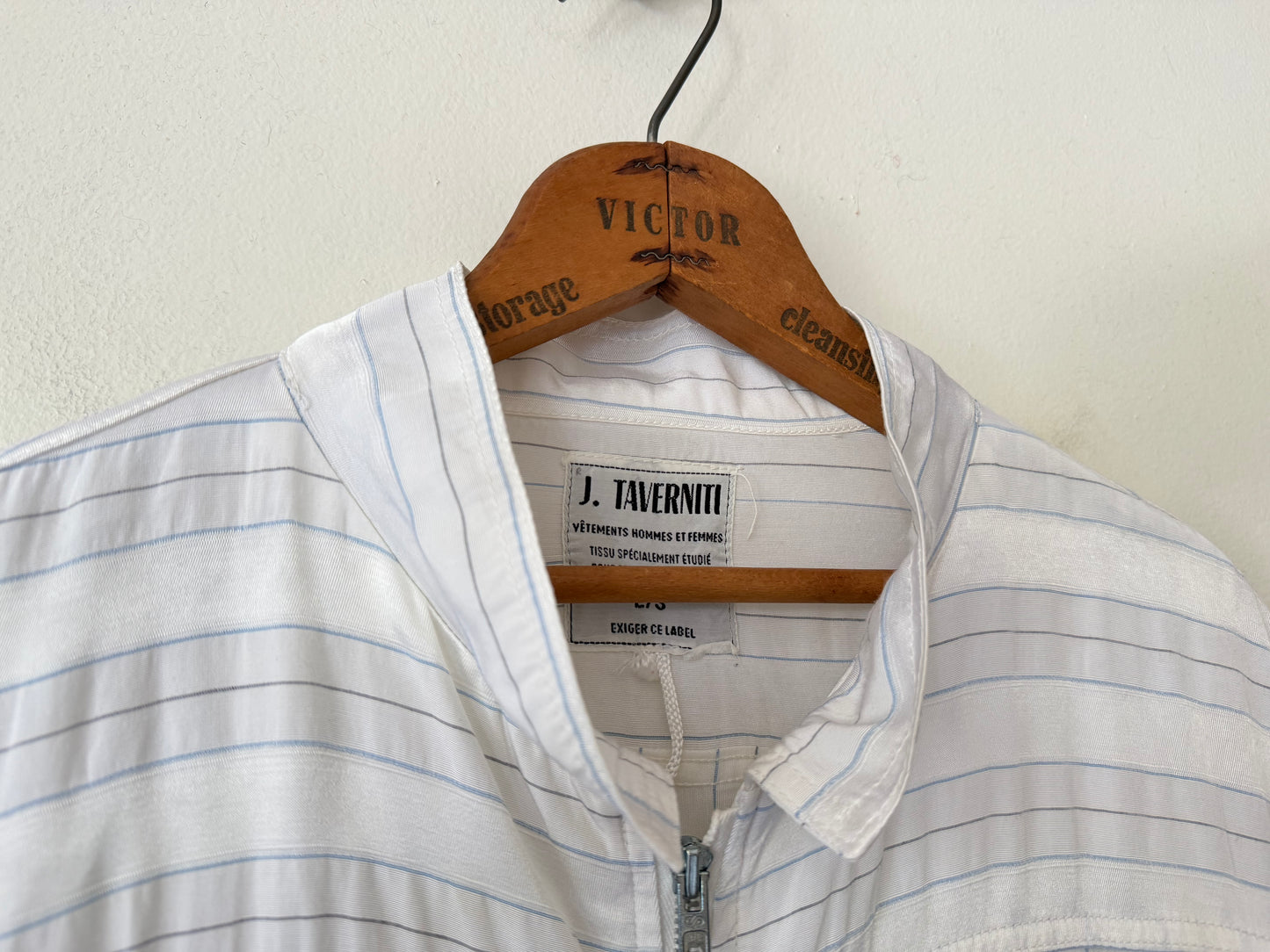 80's J. Taverniti Pompiste Striped Zip Jacket