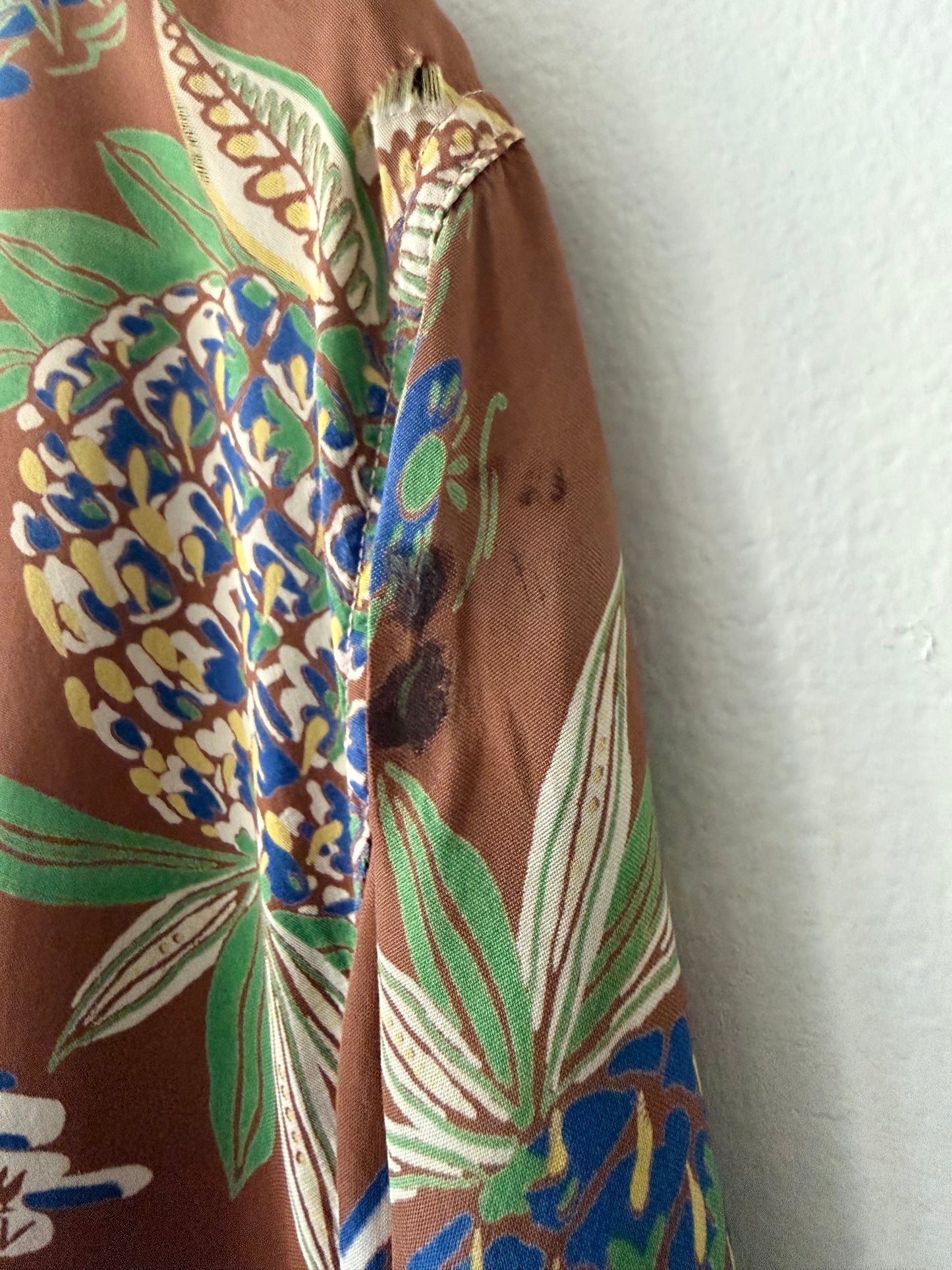 50's National Rayon Pineapple Printed Shirt