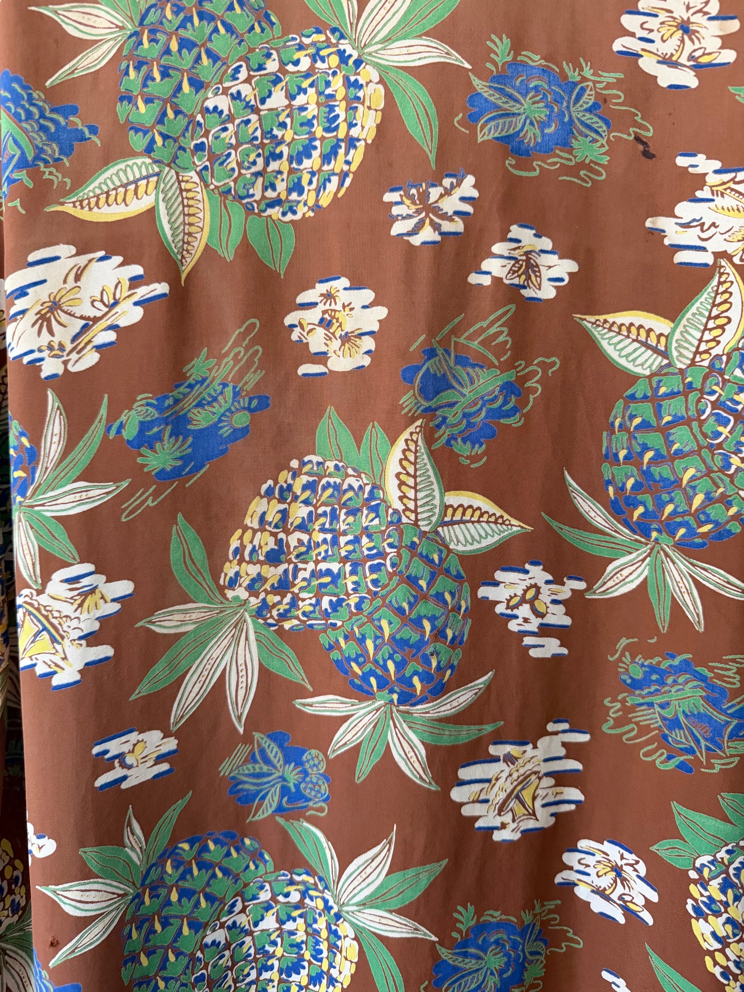 50's National Rayon Pineapple Printed Shirt
