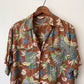 50's National Rayon Pineapple Printed Shirt