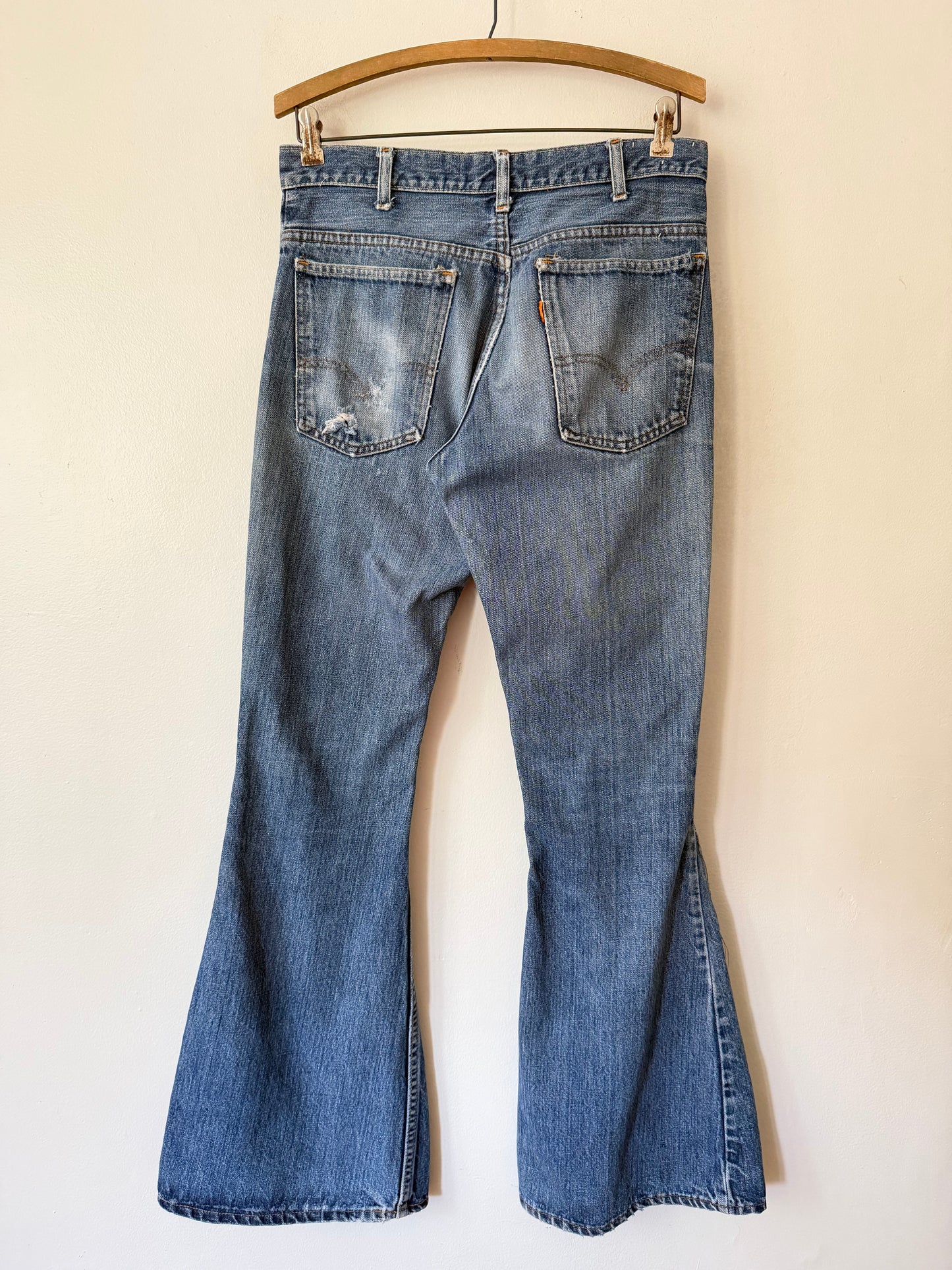 70's Levi's Orange Tab Big E Bell Bottom Jeans