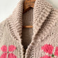 60's Wool Floral Graphic Cowichan Sweater