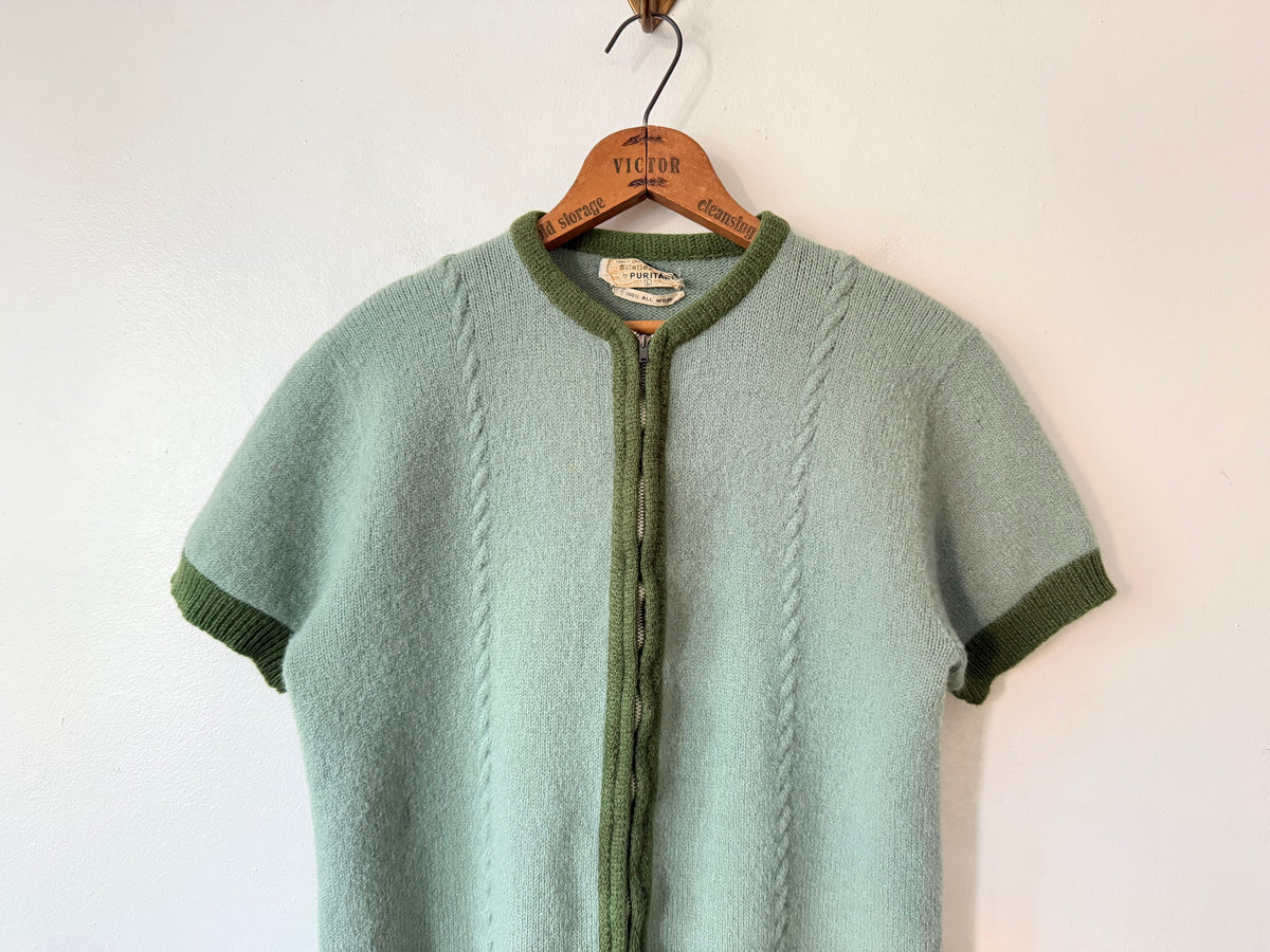 60's Puritan Wool Zip Up Sweater