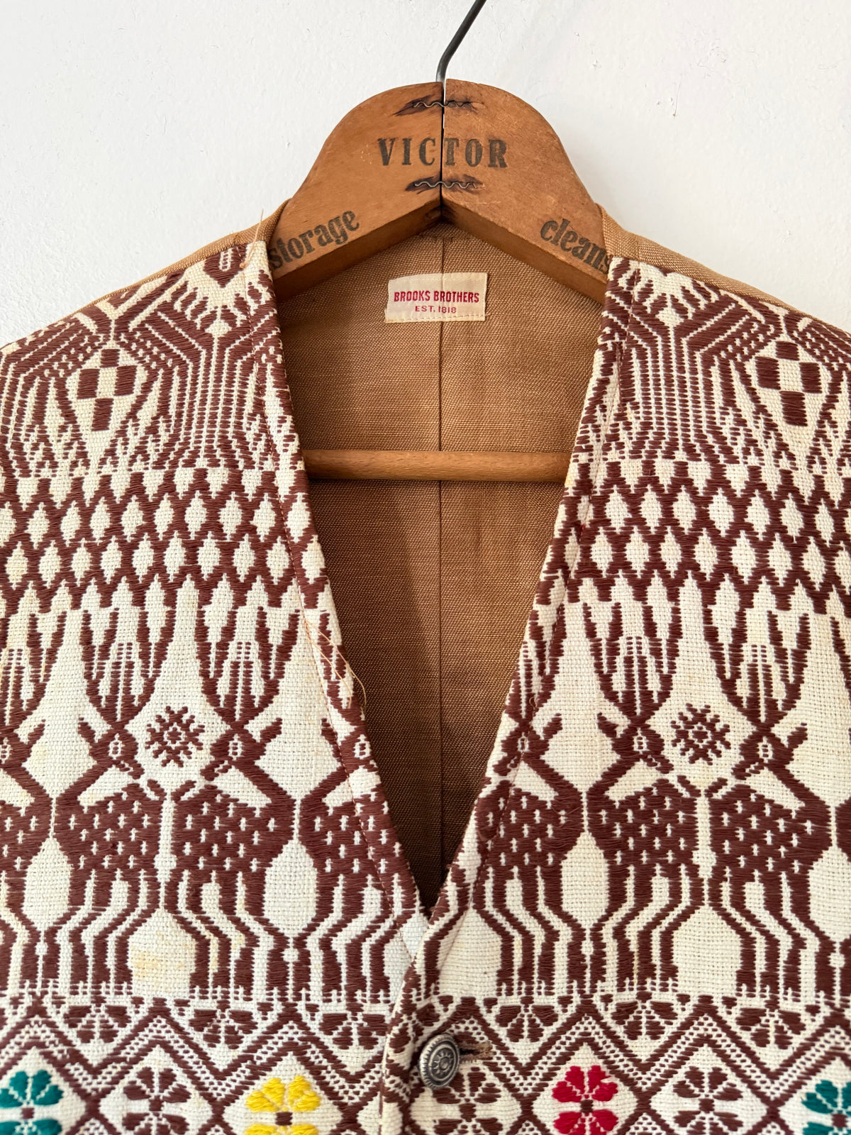 60's Brooks Brothers Festive Embroidered Waistcoat