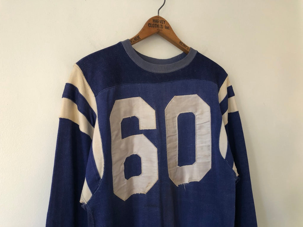 60's Distressed #60 Nylon Football Jersey