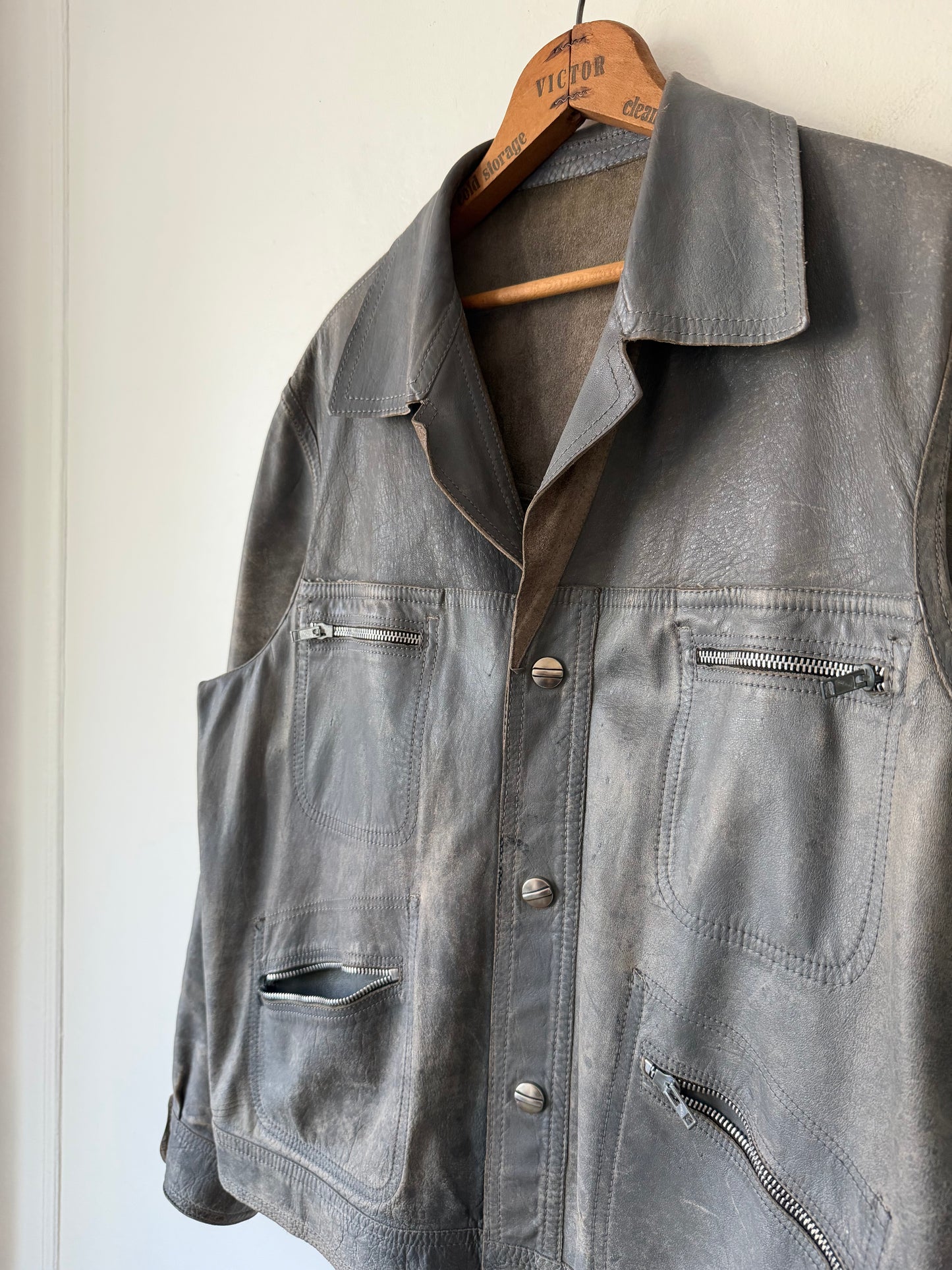 80's Suede Leather Reversible Moto Jacket