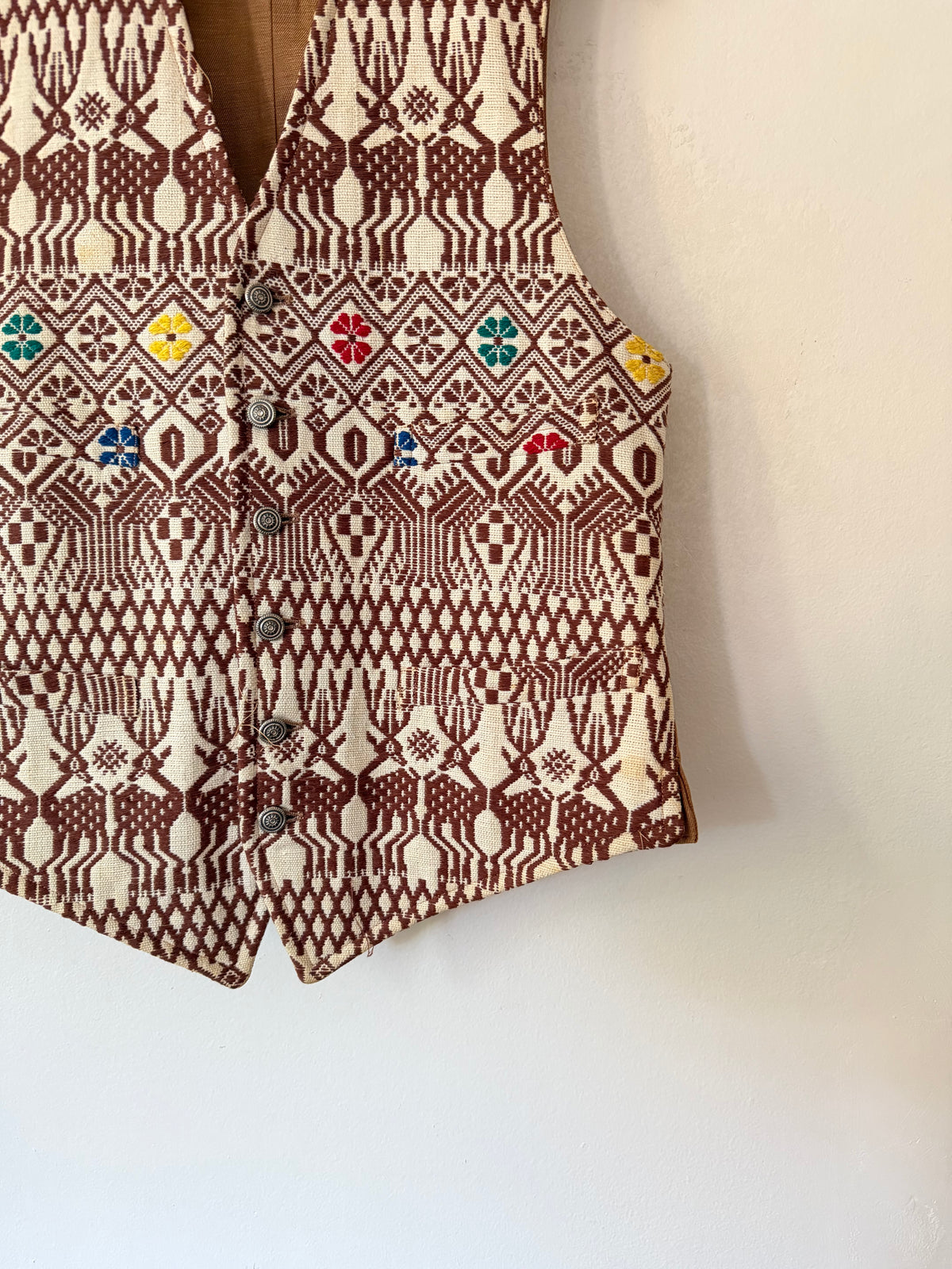 60's Brooks Brothers Festive Embroidered Waistcoat