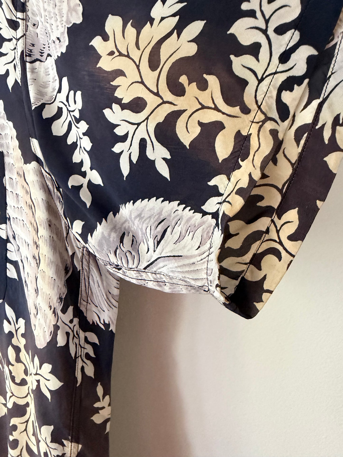 50's Rem-Brint Floral Seashell Rayon Shirt