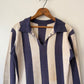 60's #9 Striped Cotton Collared Jersey