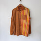 80's Scrap Pattern Paneled Shirt