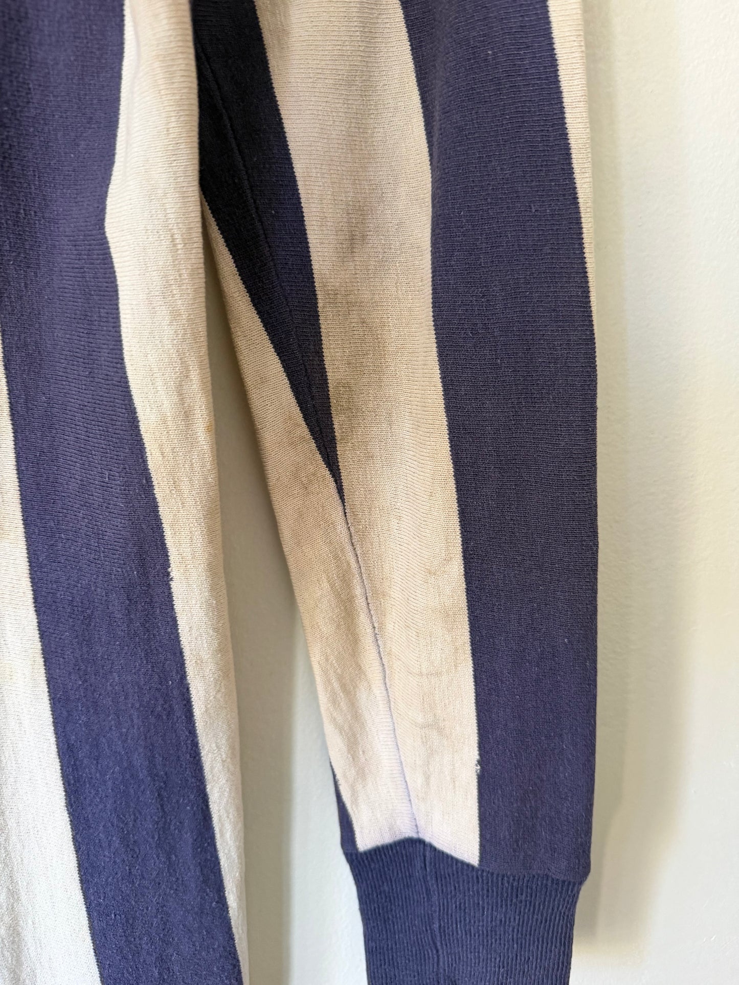 60's #9 Striped Cotton Collared Jersey