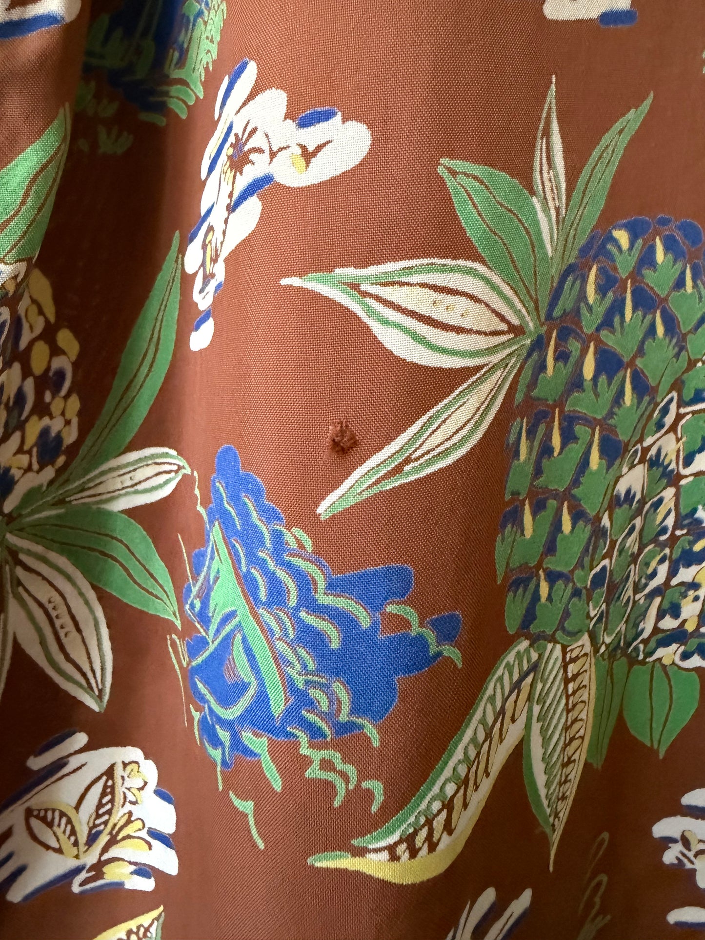 50's National Rayon Pineapple Printed Shirt